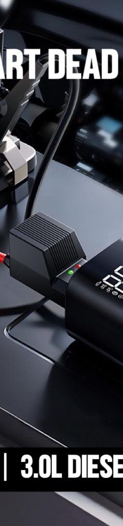 12V Portable Jump Starter with Built-In Air Compressor and Smart