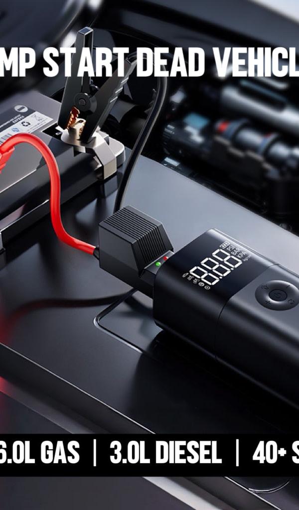 5-in-1 Jump Starter and Air Compressor for Roadside Rescue