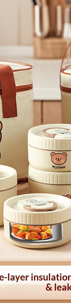 Stainless Steel Round Insulated Lunch Box