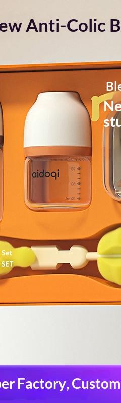 Aidochi Newborn Glass Bottle Gift Set for Gentle Feeding