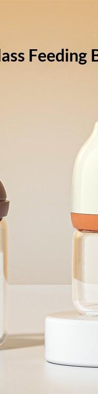 Aidochi Newborn Glass Bottle Gift Set for Gentle Feeding — in use