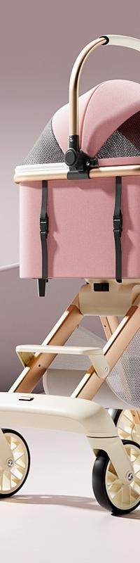 Lightweight Folding Pet Stroller for Dogs & Cats — detail view