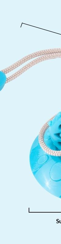 Stick-Down Suction Dog Chew Toy with Treat Dispenser — top view