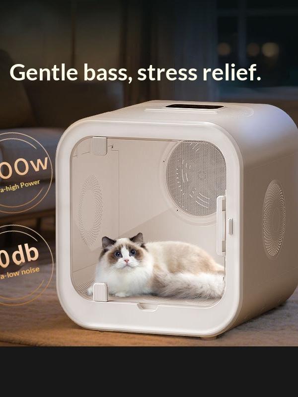 Enclosed Pet Drying Box, Quiet 40dB Warm-Air Dryer