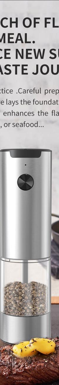 SeasonMate One-Touch Electric Salt & Pepper Grinder Duo — top view