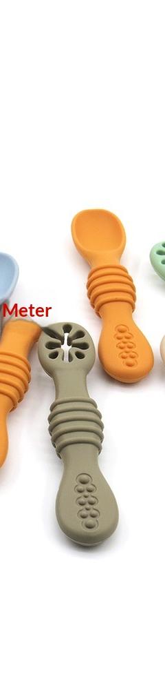 Cat Ear Silicone Baby Feeding Set with No-Tip Spoons