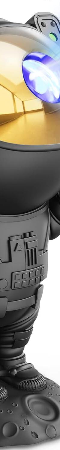 CosmoGlow Astronaut Nebula Projector & Starry Nightlight — side view