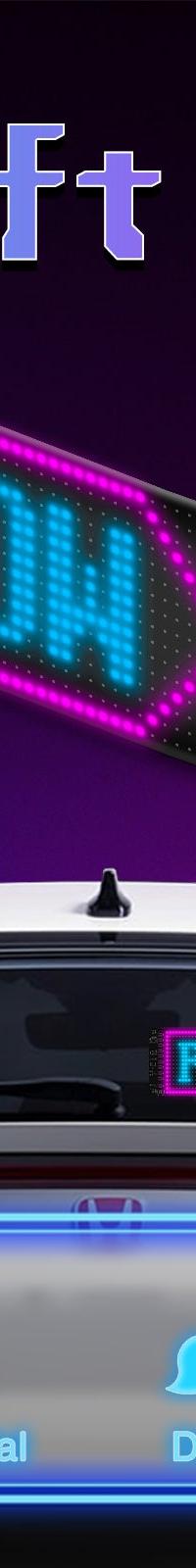 GlowPanel X — スマートリモコン付き カー LED ディスプレイ — 使用例