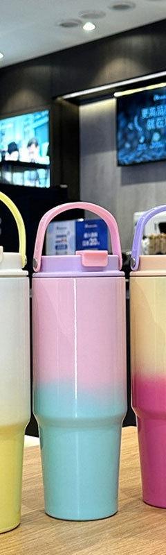 30oz Gradient Outdoor Car Tumbler with Handle