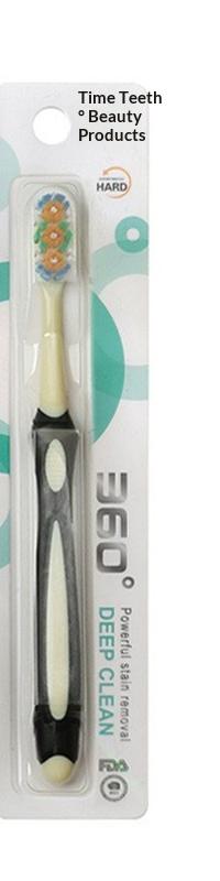 DuPont Firm-Bristle Toothbrush for a Deep Daily Clean — in use