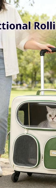 Multifunctional Rolling Pet Backpack