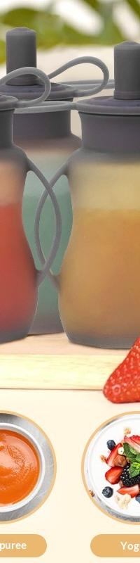 Squeeze-to-Spoon Baby Food Feeder for Mess-Free Meals — side view