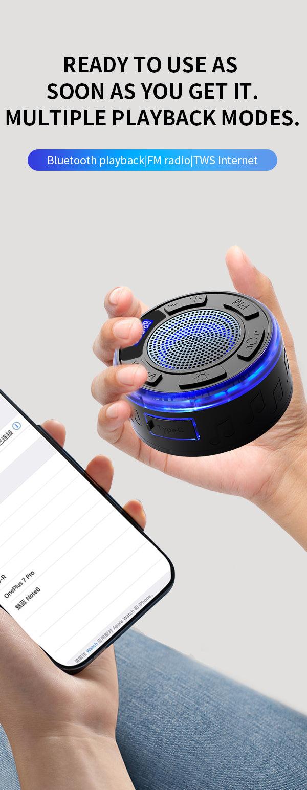 Aquro S3 Ultra Waterproof Shower Speaker With RGB Mood Light
