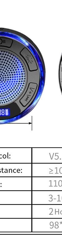 Aquro S3 Ultra Waterproof Shower Speaker With RGB Mood Light — side view