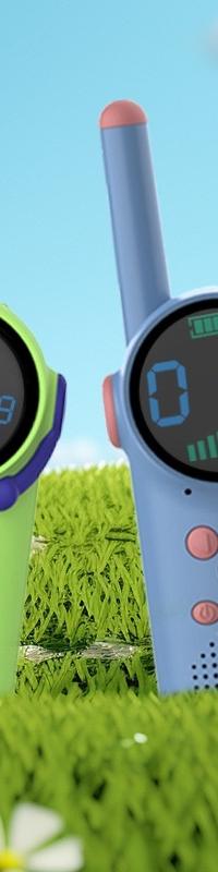 Kids' Walkie-Talkies with Music, Recording & Real Range — side view