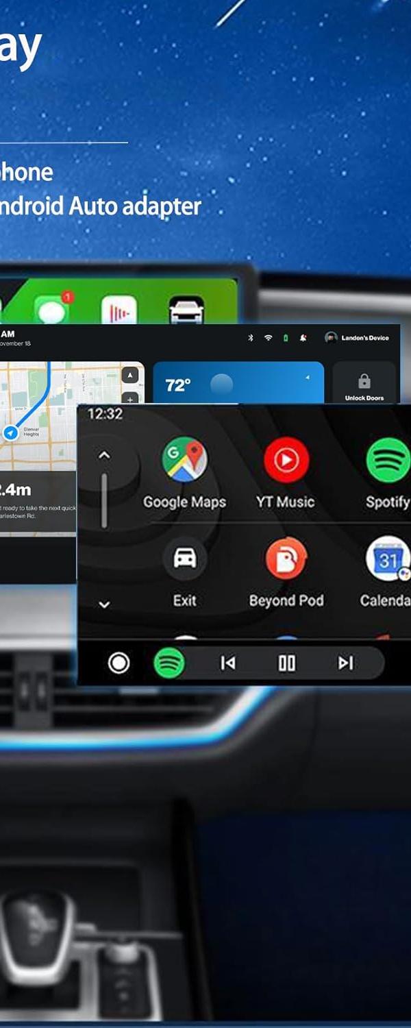 WireFree Adapter: Wireless CarPlay & Android Auto, No Cable