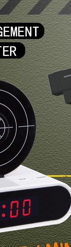 Shoot-to-Snooze Target Alarm Clock for Deep Sleepers